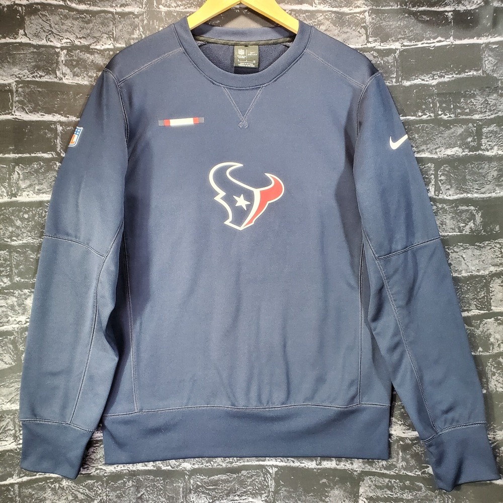 Houston Texans NFL Nike Sweatshirt Adult Small Sideline Logo Performance Fit Men
